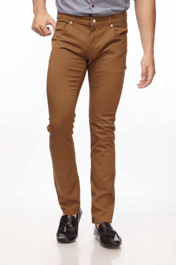 Brown 5-Pocket Pants